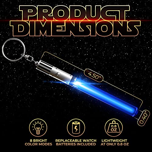 Led Sabers LIGHTSABER KEYCHAIN LED STAR WARS Glowing Light Up Saber 8… - Image 3
