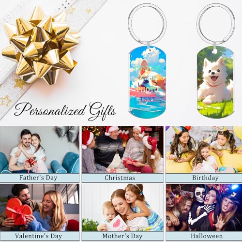 XINYIMAI Custom Keychain, Personalized Keychain with Photo Text, Customized Double - Image 6
