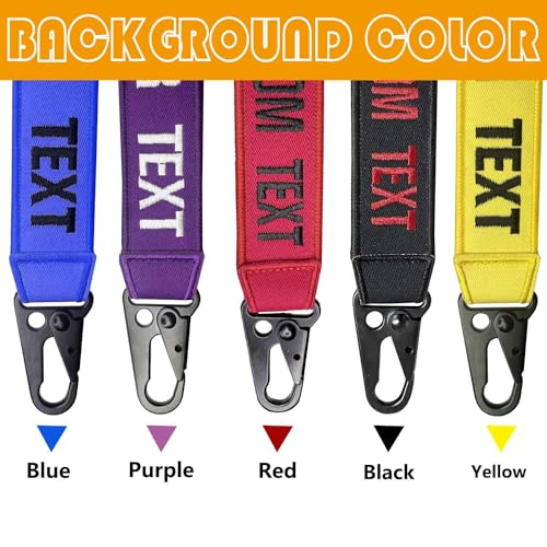 Graceful life Personalized keychain, custom name number tag, key ring accessories, embroidery… - Image 4