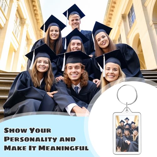 Cositina 50 Pack Acrylic Photo Frame Keychain Clear Photo Insert Blank Keychain… - Image 5