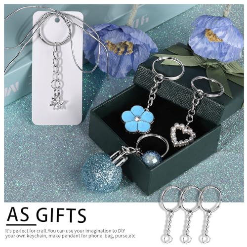 Teenitor Key Chain Rings Keychain Rings, 60pcs Key Ring Metal Keychain Split… - Image 5