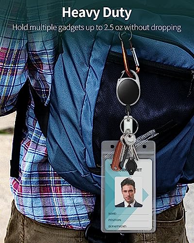 Uniclife 2 Pack Retractable Badge Reel for Badge Holder Heavy Duty Retractable… - Image 6