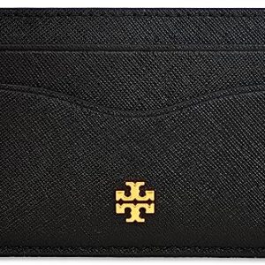 Tory Burch Womens 136101 Saffiano Leather Emerson Slim Card Case Wallet, (001…