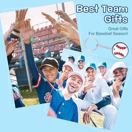 PEOVLVN 24 Pack Baseball Keychain Bulk Sports Keychains Baseball Party Favors Baseball… - Image 4