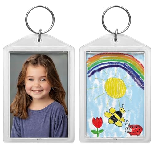 Snapins Clear Acrylic 2" x 2.875" Photo Keychains