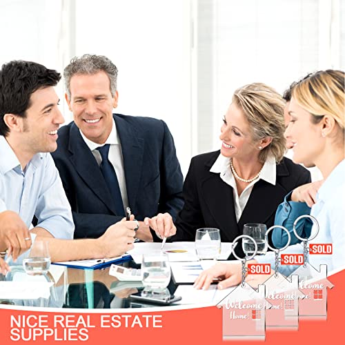 Inbagi 12 Sets House Acrylic Keychain Real Estate Agent Keychain Clear Blank… - Image 6