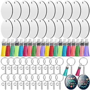 Sublimation Blanks Keychains Products, 80 PCS Keychains Tag Bulk with 2 Inch…