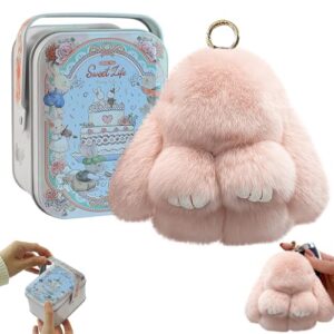 jewsuva Bunny Keychain, Bunny Keychain with Tin, Bun