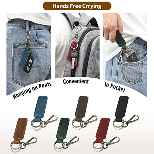 Jack&Chris Genuine Leather Car Keychain, Universal Key Fob Keychain, Leather Key Chain… - Image 6