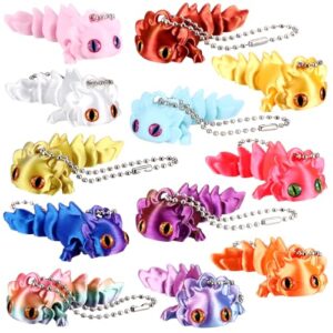 Honoson 12 Pcs 3D Printed Animal Keychains Bulk 3D Printed Small Animal…