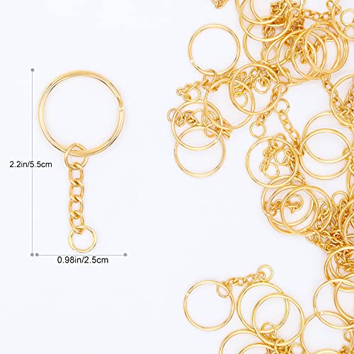 Key Chains Bulk,100Pcs Keychain Rings Metal Key Ring Gold Key Ring with… - Image 4