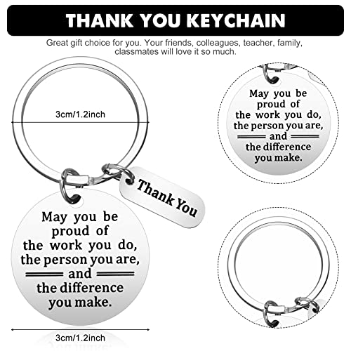 Inbagi 6 Pcs Thank You Gifts for Women Men Appreciation Keychain Gifts… - Image 2