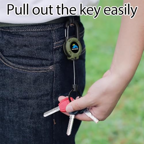 Yojaro Retractable Keychain Heavy Duty, Multitool Carabiner Badge Holder, Retractable Keychain Clip… - Image 5