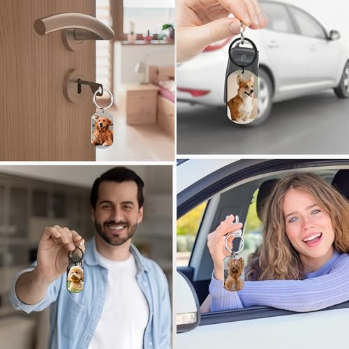 Pet Memorial Gifts, Personalized Pet Photo Keychain, Custom Pet Memorial Keychains, Pets… - Image 6