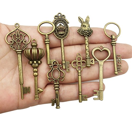 Youdiyla Vintage Skeleton Key in Antique Bronze Style - Image 2