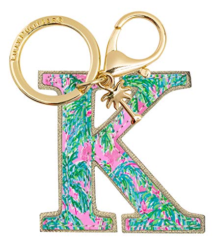 Lilly Pulitzer Leatherette Initial Keychain, Letter Bag Charm for Women, Suite Views…