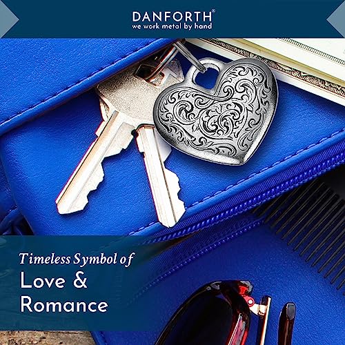 DANFORTH Florentine Heart Keychain Handcrafted Pewter Love Keychain For Her - Image 2