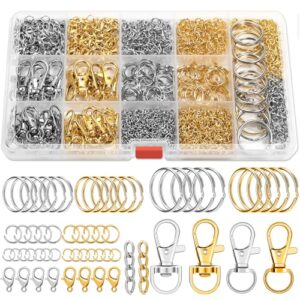 PAXCOO 990PCS Keychain Making Kit, Keychain Craft Supplies Including Key Chain Hooks,…