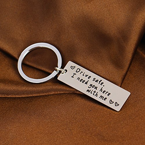 YEEQIN Boyfriend Gifts Drive Safe Keychain I Need You Here With Me… - Image 2
