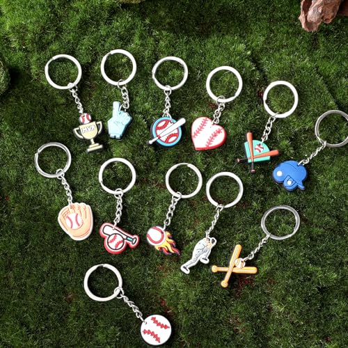 PEOVLVN 24 Pack Baseball Keychain Bulk Sports Keychains Baseball Party Favors Baseball… - Image 5