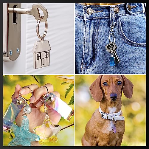 Teenitor Key Chain Rings Keychain Rings, 60pcs Key Ring Metal Keychain Split… - Image 7