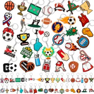 Batiyeer 36 Pack Sports Keychains Bulk End of Year Gifts Birthday Party…