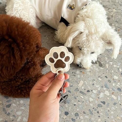 3 Pcs Pet Paw Shaped Leather Keychain, Pet Hair Keychain, Pet Memorial… - Image 5