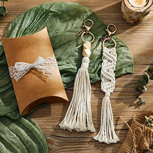 Nosiny 24 Pieces Boho Macrame Keychains Bulk Mini Cute Handcrafted Tassel Keychain… - Image 4