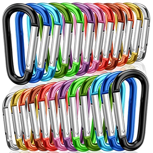 STURME 2" Aluminum D Ring Carabiners Clip D Shape Spring Loaded Gate…
