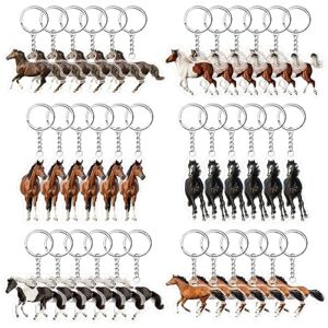 Huquary 60 Pcs Horses Keychain Key Ring Decoration Bulk Horse Party Favors…