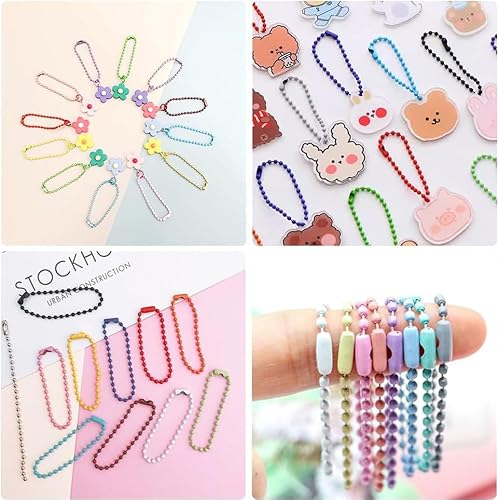 200 Pcs Ball Beads Chain, Bulk Dog Tag Metal Chain, 4.72 inch… - Image 4