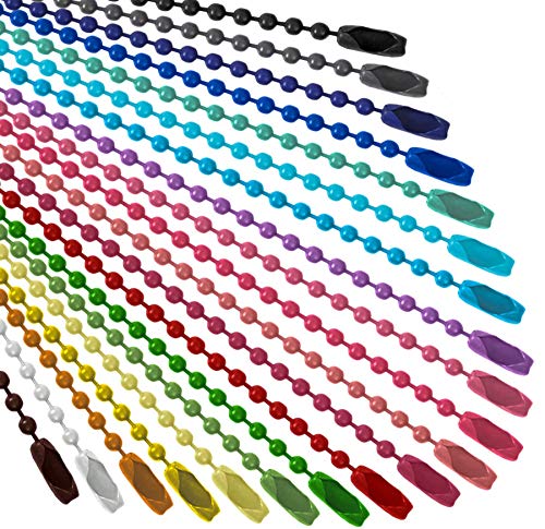 SANNIX 100Pcs Ball Beads Chain, Bulk Dog Tag Metal Chain, 4.72 Inch…