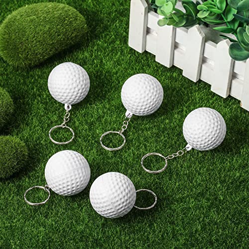 Blulu 20 Pack White Golf Ball Keychains for Party Favors, Carnival Reward,… - Image 6