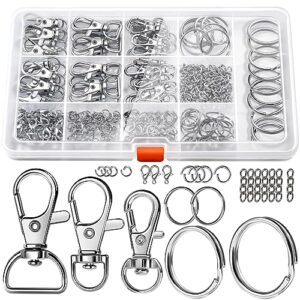 LEOBRO 265PCS Keychain Making Kit, Keychains Clips with Key Rings, Well Crafted…