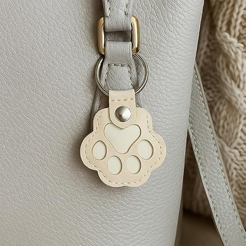 3 Pcs Pet Paw Shaped Leather Keychain, Pet Hair Keychain, Pet Memorial… - Image 4